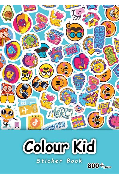 LUXE Wear Colour Kid 800+ Fun Sticker - Planner and Gift Stickers Lxshp 1055529