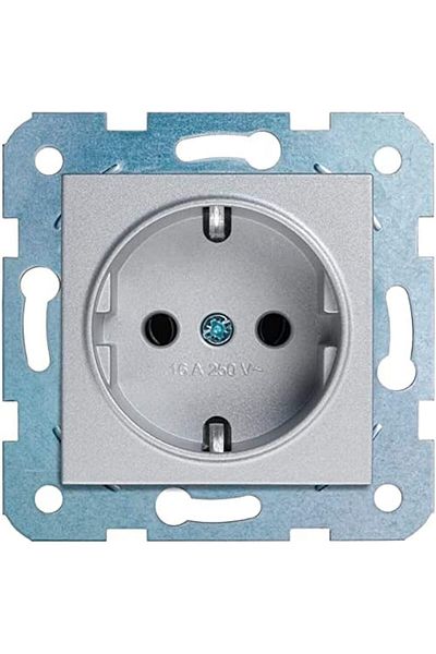 STOREMAX Sbl Novella Silver Socket with Earth Child Protection Mechanism+Button Cover Quick Connection Sblshp 106
