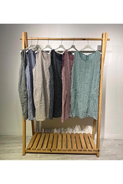 Tuana Otantik Linen Striped Dress