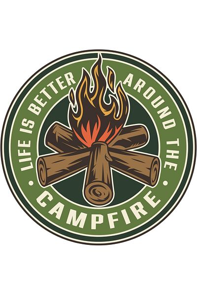 LUXE Accessory Adventure Camping Fire Fire Off Road Sticker 13 X 13 cm Lxshp 1055529