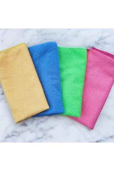 Mu Art Ahşap Mrt Cleaning Cloth 4 Pack - 40X40 Cm, Highly Absorbent, Leaves No Feathers or Air, Quick Drying, Multi
