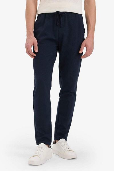 DeFacto New Season Jogger Pants Flexible Basic Straight Waist Lace-Up Pockets Straight Leg