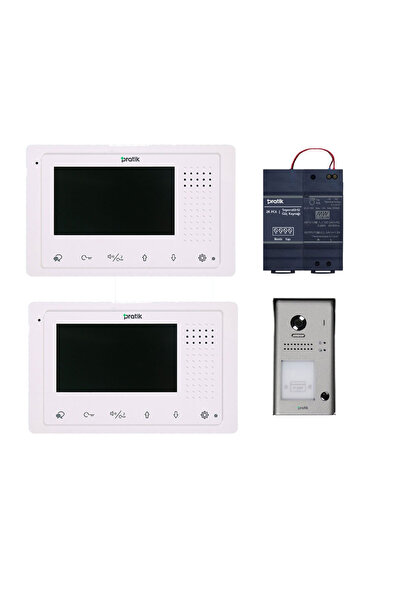 Pratik PratikKart Villa Tipi Görüntülü Diafon Sistemi 2 Daire 2K400-2K91B-2KPC6