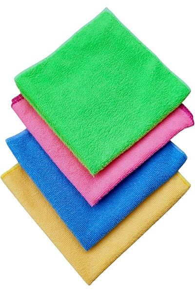 Mu Art Ahşap Mrt Cleaning Cloth 4 Pack - 40X40 Cm, Highly Absorbent, Leaves No Feathers or Air, Quick Drying, Multi