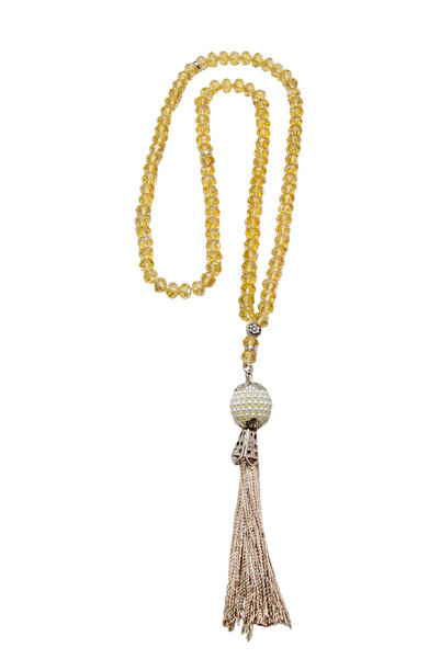 Serhat Aksesuar ve El İşçilik مسبحة صلاة هدية مكونة من 99 قطعة مزينة باللؤلؤ ...