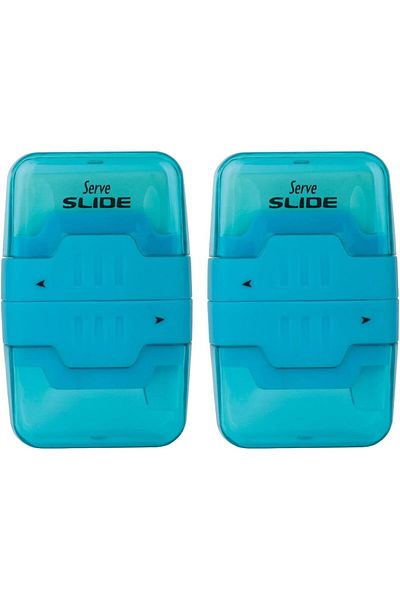 KDROĞLU Slide Eraser Pencil Sharpener Blue 2Pcs