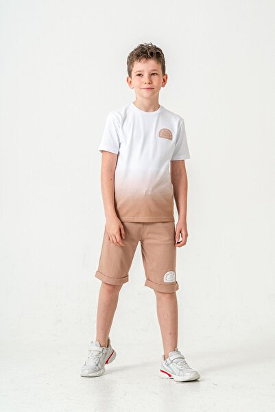 Mışıl Kids Pantaloni scurți pentru băieți Born The Skate Printed - Set de tricou