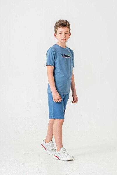 Mışıl Kids Nothing Like One Wave After Another Αγορίστικο σορτς με στάμπα - Σετ μπλουζάκι