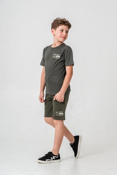 Mışıl Kids Αγορικό σορτς με στάμπα της Νέας Υόρκης - Σετ μπλουζάκι