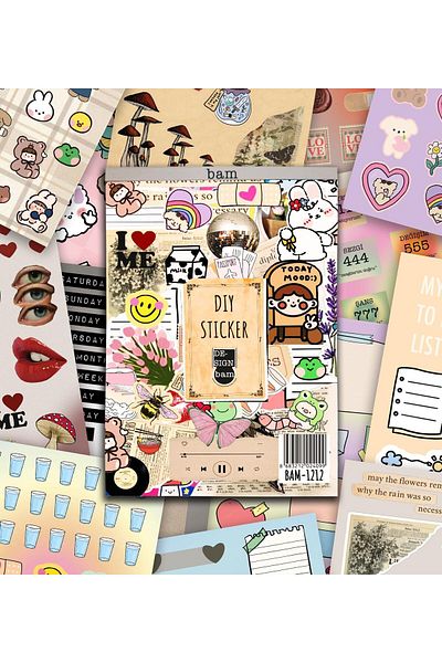 LUXE My DIY Sticker Book 24 * 17 cm 16 Pages Special Design Colorful Sticker Book Lxshp 1055529