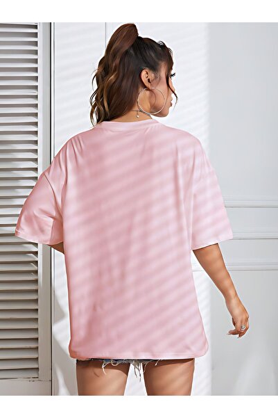 BEETON Πολύχρωμο μπλουζάκι Unisex Oversize με μοτίβο με πούπουλα - Crew Neck, κοντό μανίκι