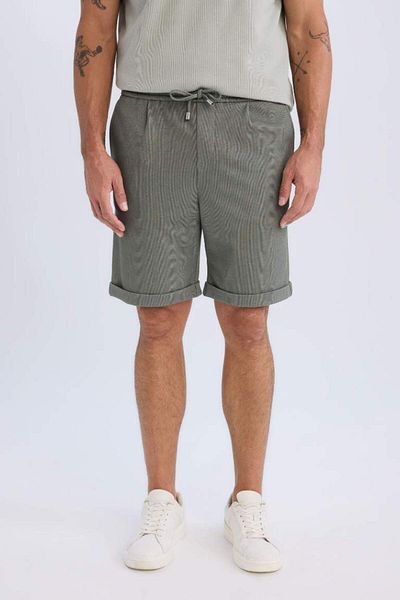 DeFacto New Season Waist Lace-Up Pique Bermuda Shorts