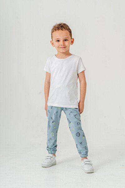 Mışıl Kids بنطال رياضي للأولاد بطبعة كوكب