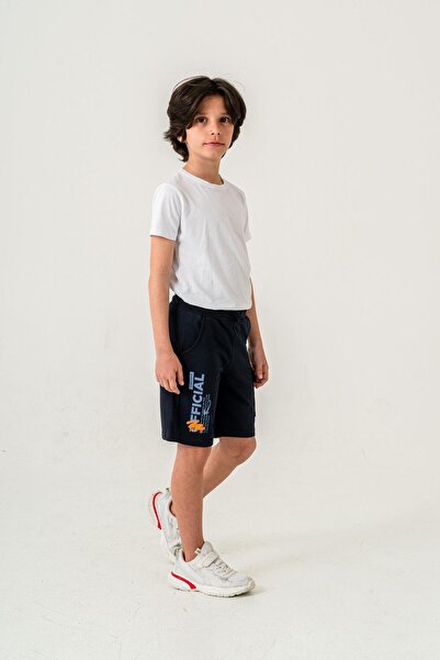 Mışıl Kids Ανδρικό παιδικό σορτς με επίσημη τυπωμένη τσέπη Cargo