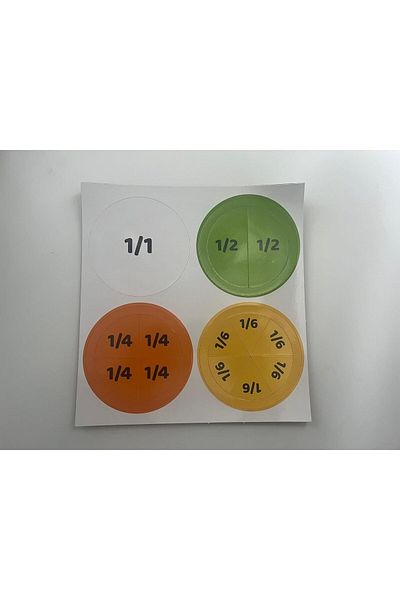 Mu Art Ahşap Mrt Magnet Montessori Fraction Training Learning Set Art 871301