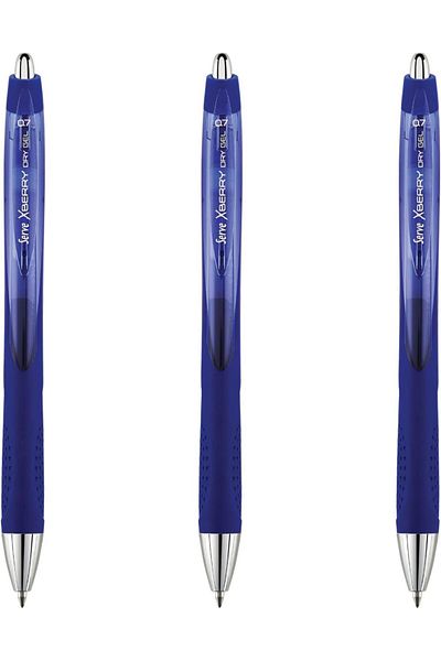 Mu Art Ahşap Mrt Xberry Gel Pen 07mm Round Tip Blue 03 Set of 3 Art 871301