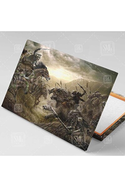 SML TABLO Yüzüklerin Efendisi Org Elf Savaş Yatay Kanvas Tablo