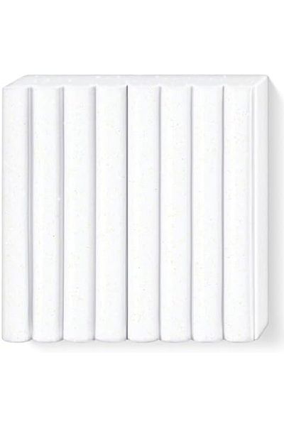 LUXE Nslmshop 8030-052 - Fimo Kids Normalblock, 42 G, Weiß Glitter Life Store 1037065