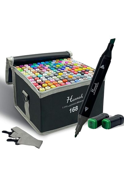 LUXE Pcs Marker Pen Set of Colorful Pens with Bag and Stand Double Sided Marker Painting R