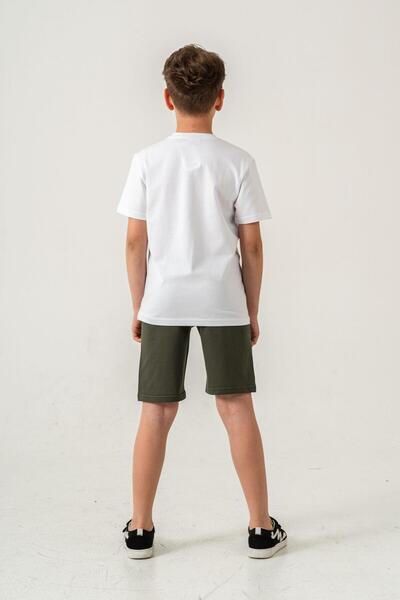 Mışıl Kids Αγόρια σορτς με στάμπα Surf & Sun - Σετ μπλουζάκι