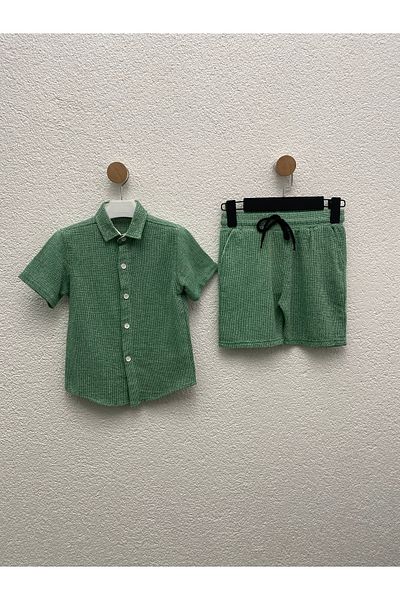 Klothy Boy's Cotton Short Sleeve Shorts Suit 6129