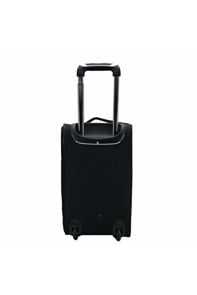 ÇÇS Ççs London Orta Boy 00676 Kumaş Valiz El Çantası Siyah