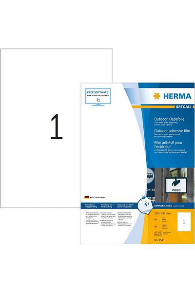 STOREMAX 9543 Adhesive Foil Outdoor Weatherproof Din A4 (210 X 297 Mm, Foil White
