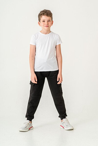 Mışıl Kids Pantaloni de trening pentru băieți, cu buzunare duble pentru încăr...