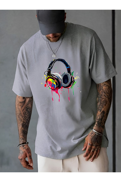 BEETON Μπλουζάκι με ακουστικά μεγάλου μεγέθους - Crew Neck, κοντομάνικο