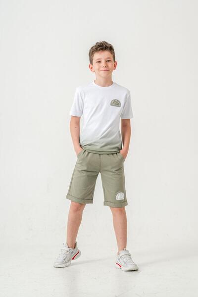Mışıl Kids Pantaloni scurți pentru băieți Born The Skate Printed - Set de tricou