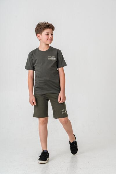 Mışıl Kids Αγορικό σορτς με στάμπα της Νέας Υόρκης - Σετ μπλουζάκι