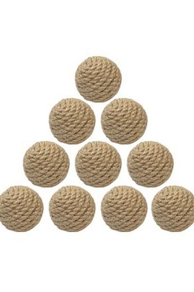 Choice 10pcs 10pcs Solid Colored Sisal Ball Cat Teasing Toy Ball Self Hi Grinding Teeth Durable Cat Teasin