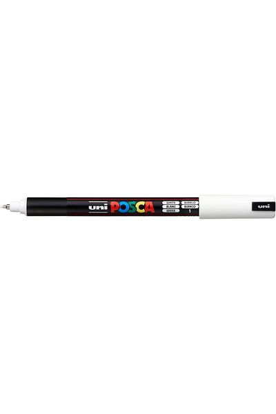 LUXE Pc-1Mr Uni White Paint Marker Pens Ultra-Fine 0.7mm Caliber Point Tip Write on Any Surface Sand