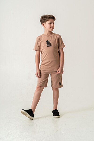 Mışıl Kids Surf Printed Boy Shorts - Σετ μπλουζάκι