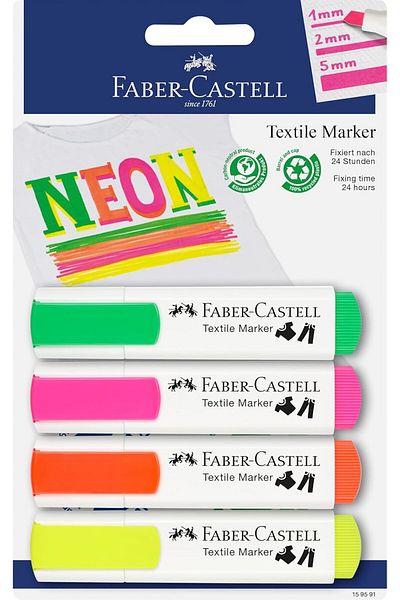 LUXE Textile Marker, Neon Colors 4'Lxshp 1055529