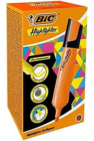 STOREMAX Ezg Marking Flat Highlighter Highlighter Pen Box of 10 Orange Ezsnshop 1065757