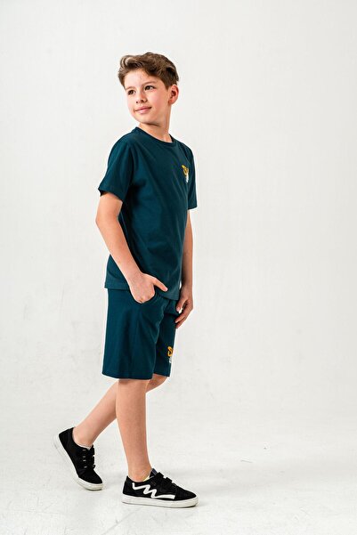 Mışıl Kids Ust Μπροστινό και Πίσω Αγορίστικο Σορτς - Σετ T-Shirt