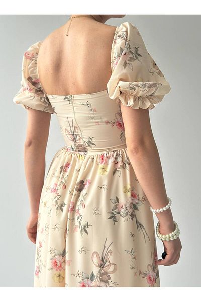 conconmoda Γυναικείο φόρεμα μαρμαρυγίας με λουλουδάτο σχέδιο
