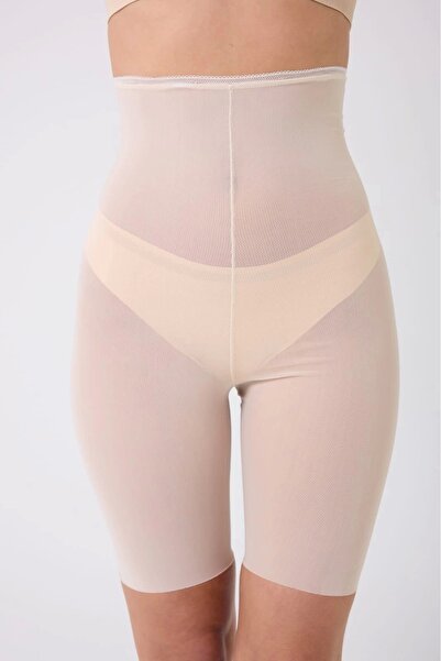 Beruflic النضارة 0007 مشد شورت عالي الخصر من التول المقطوع بالليزر