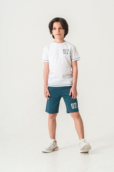 Mışıl Kids Комплект тениска и къси панталони 87 Reaper с щампа The World за момчета