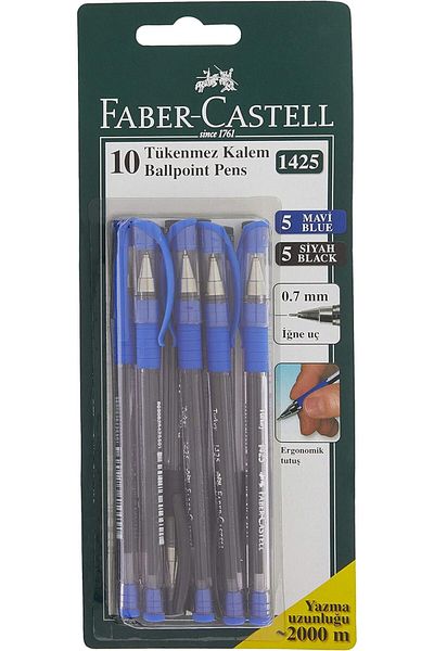Mu Art Ahşap Mrt 1425 10Pcs 2 Color Ballpoint Pen (5 Black+5 Blue) Art 871301