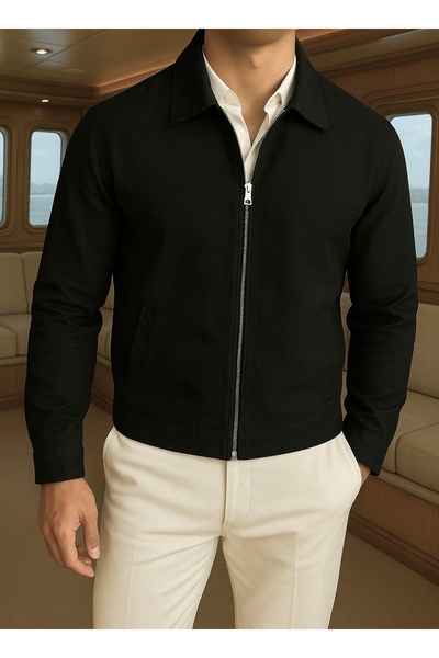 town walker Erkek %100 Doğal Pamuk Yazlık Ceket Keten Görünümlü