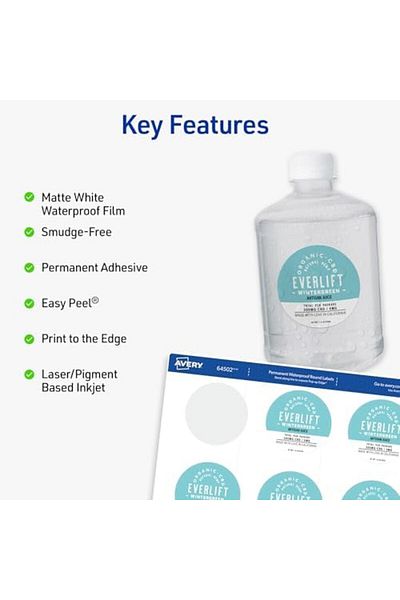 STOREMAX Durable Water Resistant Oil Resistant Film Labels with Ezg Emin Feeding Technology,