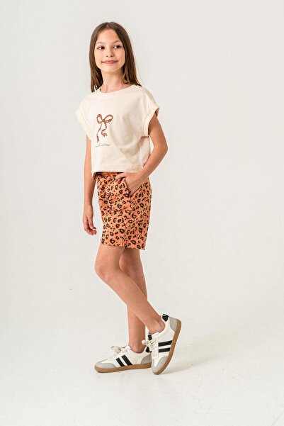 Mışıl Kids Κοριτσίστικο σορτς με στάμπα Mucho Amor - Σετ μπλουζάκι