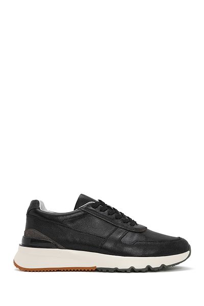 Derimod Men's Black Lace-Up Leather Casual Sneaker 25Sfd 612018