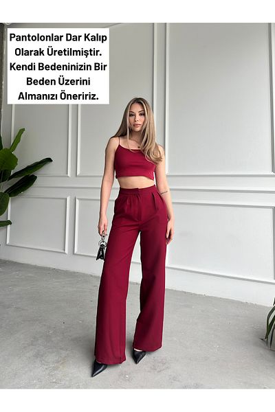 Linen Butik Double Pancakes |   Pleated Palazzo Trousers