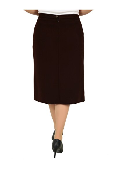 Butik Κοντή πλισέ φούστα από ύφασμα Portorico με δερμάτινη λεπτομέρεια