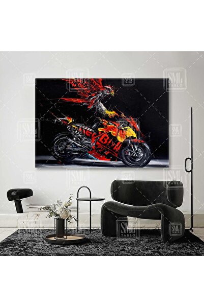 SML TABLO Οριζόντια ζωγραφική σε καμβά με κόκκινο φτερωτό αετό και πάθος ταχύ...