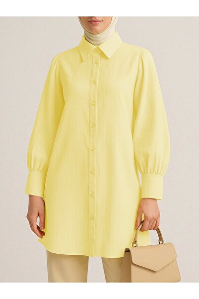 HİJABAYA Κλασικό πουκάμισο με κουμπιά με γιακά σε οβάλ κομμένο