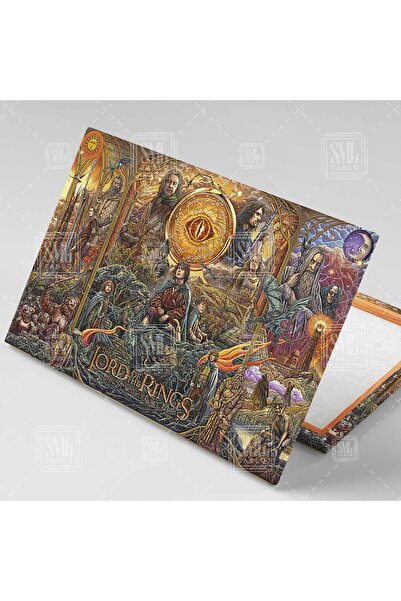 SML TABLO Yüzüklerin Efendisi Iki Kule Filmi Tüm Karakterleri Yatay Kanvas Tablo